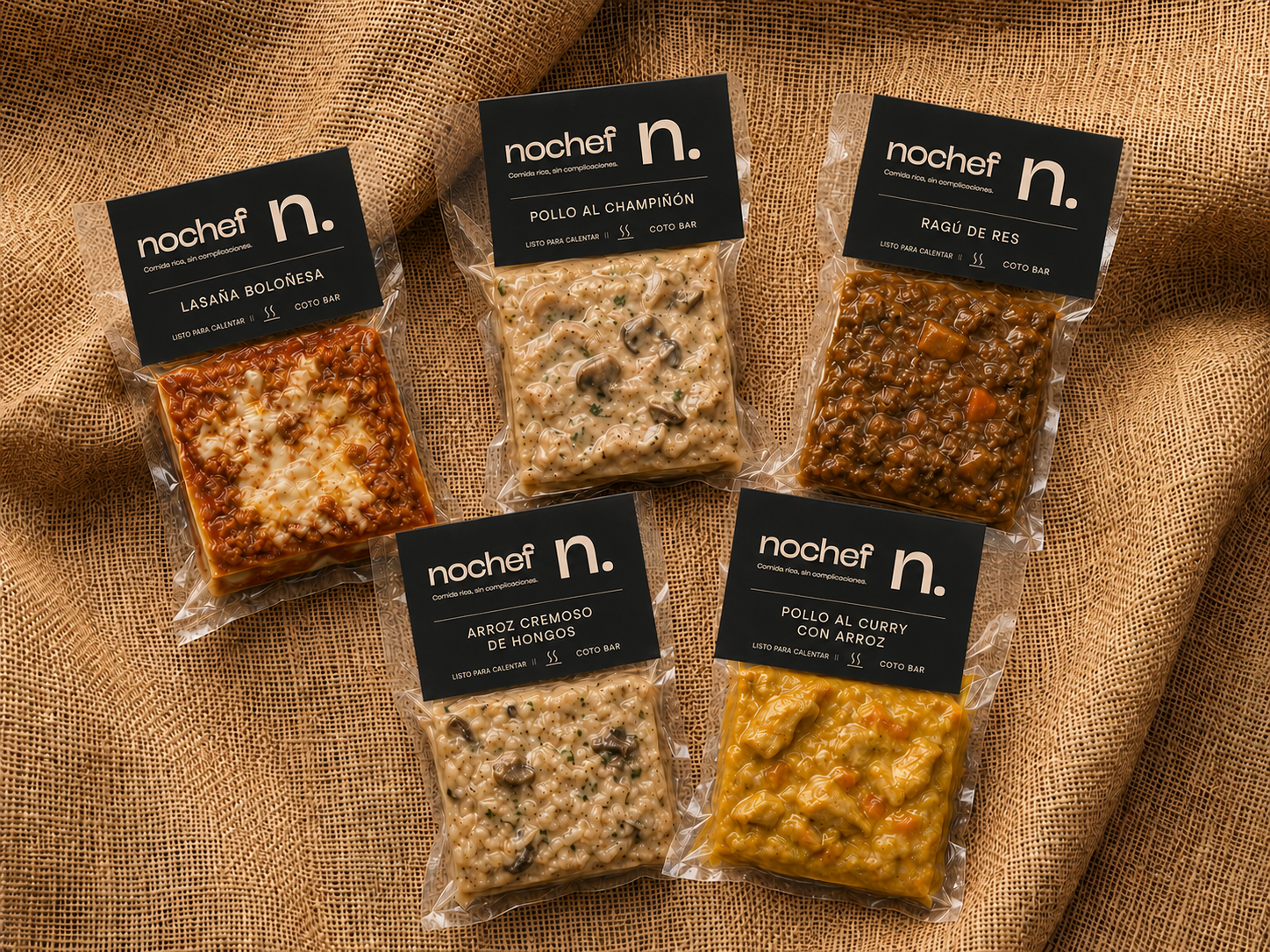 Empaques NoChef listos para calentar